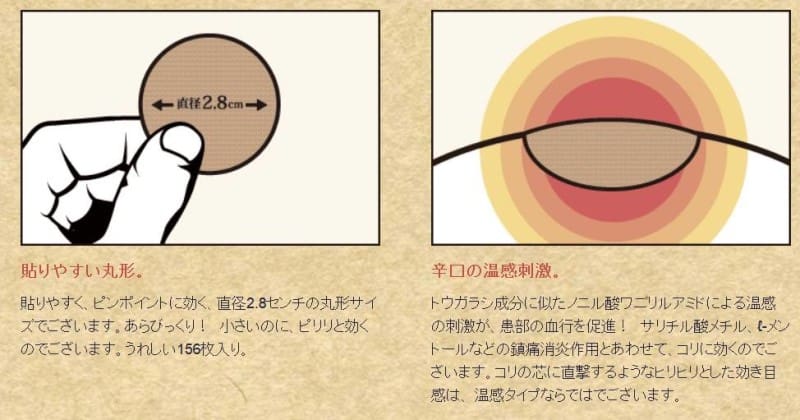 NICHIBAN ROIHI-TSUBOKO แผ่นติดต้านอาการปวด