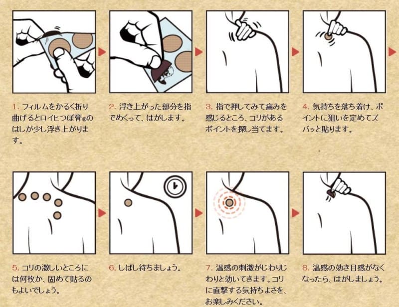 NICHIBAN ROIHI-TSUBOKO แผ่นติดต้านอาการปวด