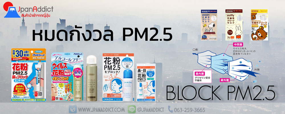หน้ากากอนามัย ญี่ปุ่น pm2.5