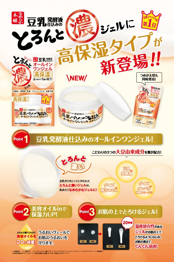 SANA Honpo Soy Isoflavone Extra Moist Gel Enrich 100g ครีมบำรุงผิวหน้า