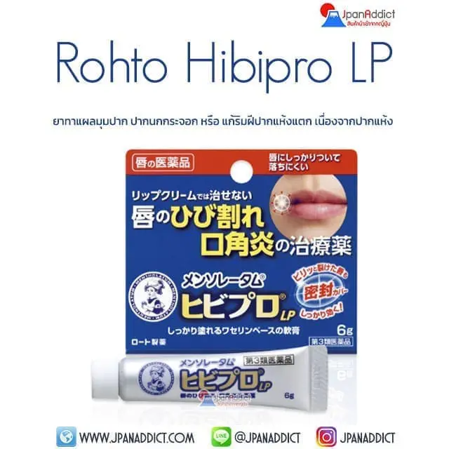 ROHTO Mentholatum Hibi Pro LP 6g ยาทาแผลมุมปาก