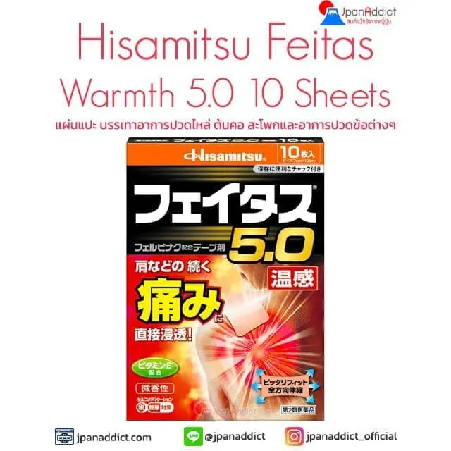 Hisamitsu Feitas 5.0 Warmth 10 Sheets