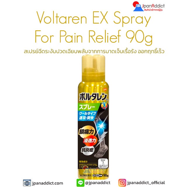 Voltaren EX Spray For Pain Relief 90g สเปรย์ฉีดระงับปวด เฉียบพลับ