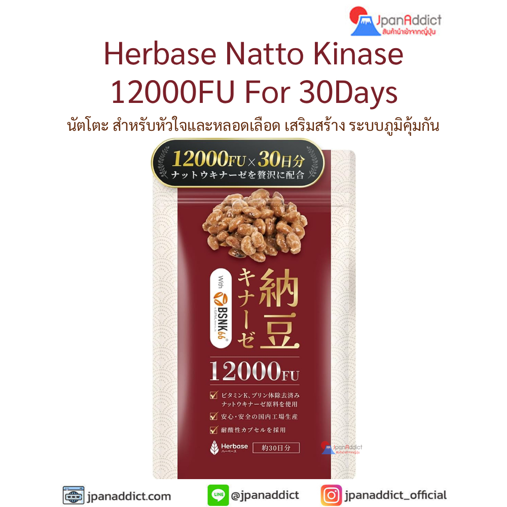 Herbase Natto Kinase 12000FU For 30Days