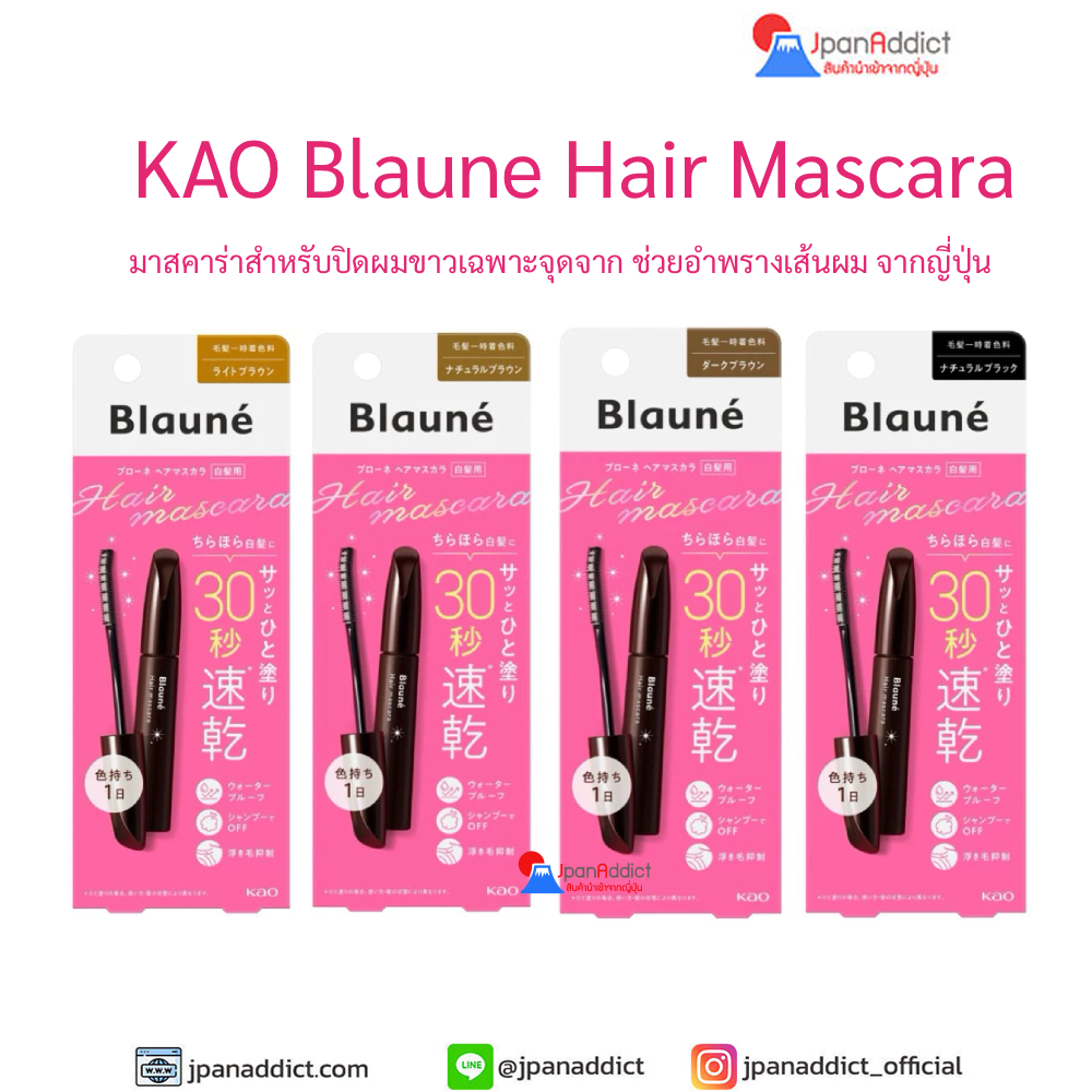 Kao Blaune Hair Mascara 12ml (4 Colors) มาสคาร่า